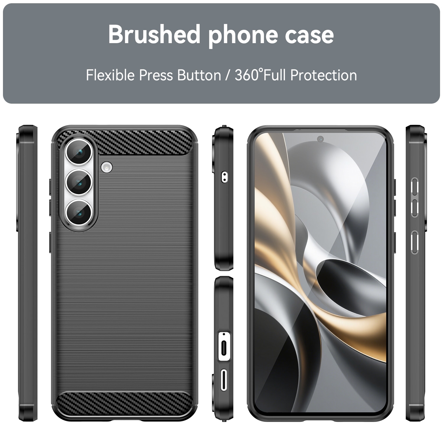 Samsung Galaxy S25 FE Brushed TPU Case Black
