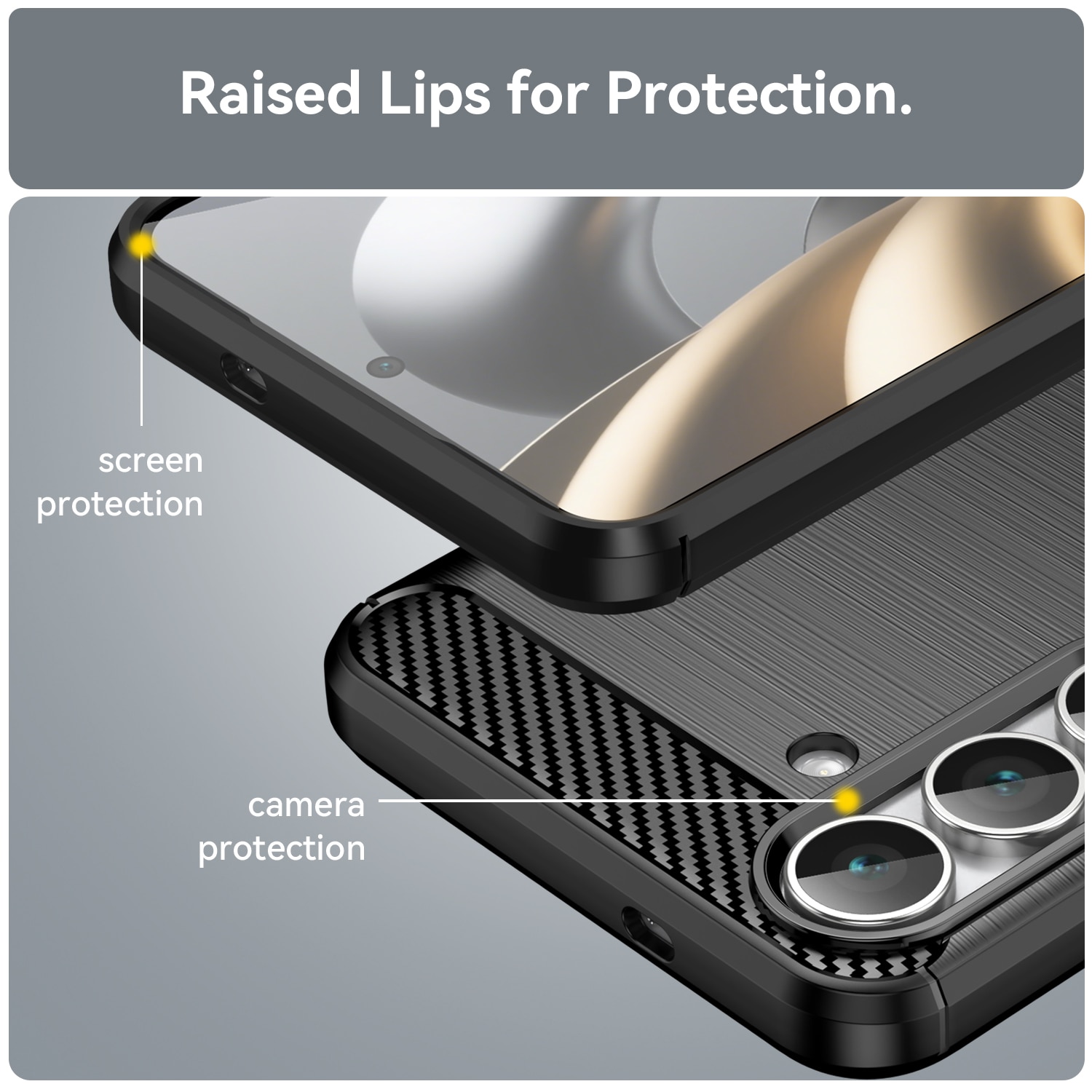 Samsung Galaxy S25 FE Brushed TPU Case Black
