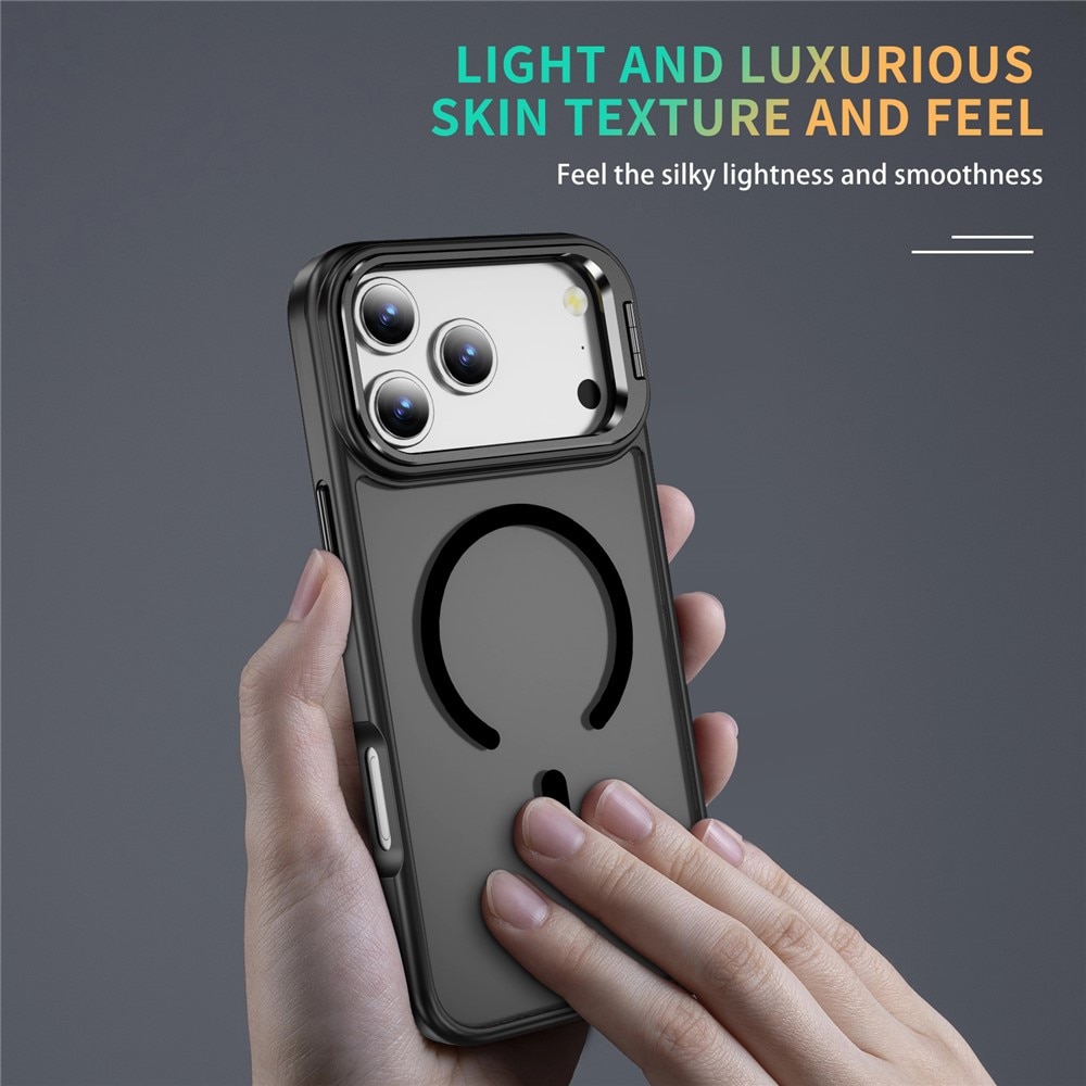 iPhone 17 Pro Max Hybrid Case Kickstand MagSafe Black