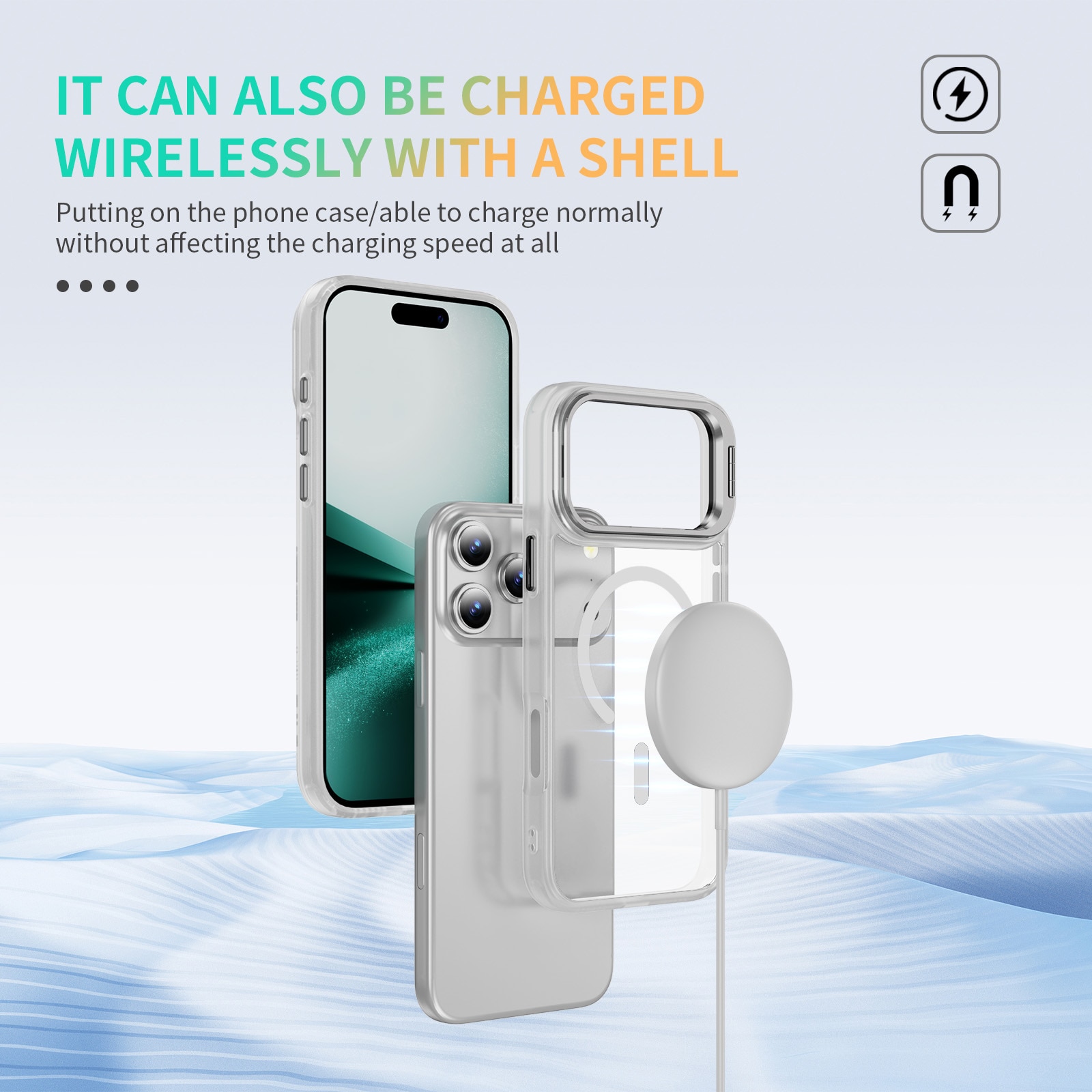 iPhone 17 Pro Hybrid Case Kickstand MagSafe Transparent