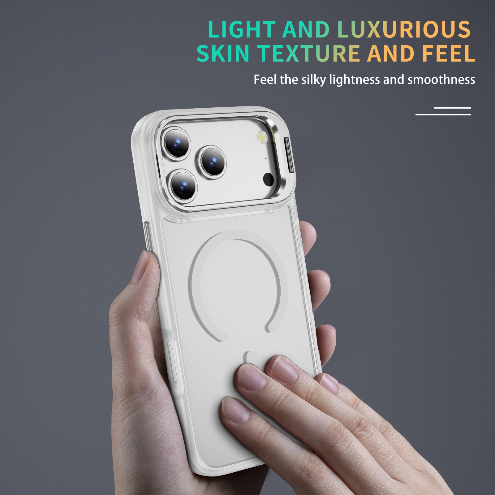 iPhone 17 Pro Hybrid Case Kickstand MagSafe Transparent