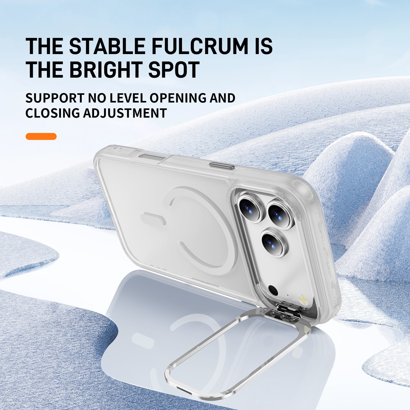 iPhone 17 Pro Hybrid Case Kickstand MagSafe Transparent