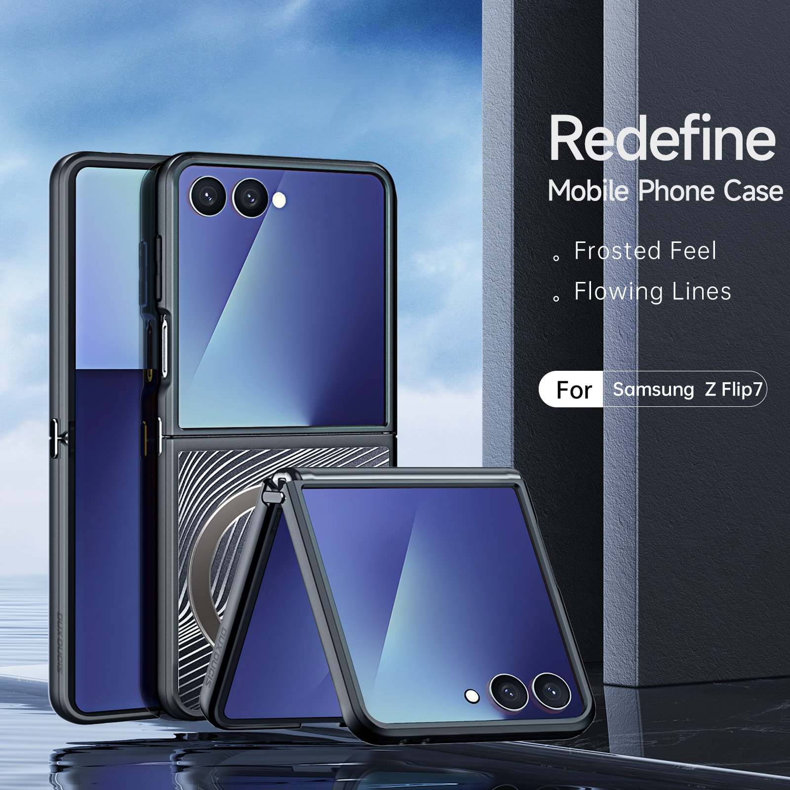 Samsung Galaxy Z Flip 7 Aimo Case Black