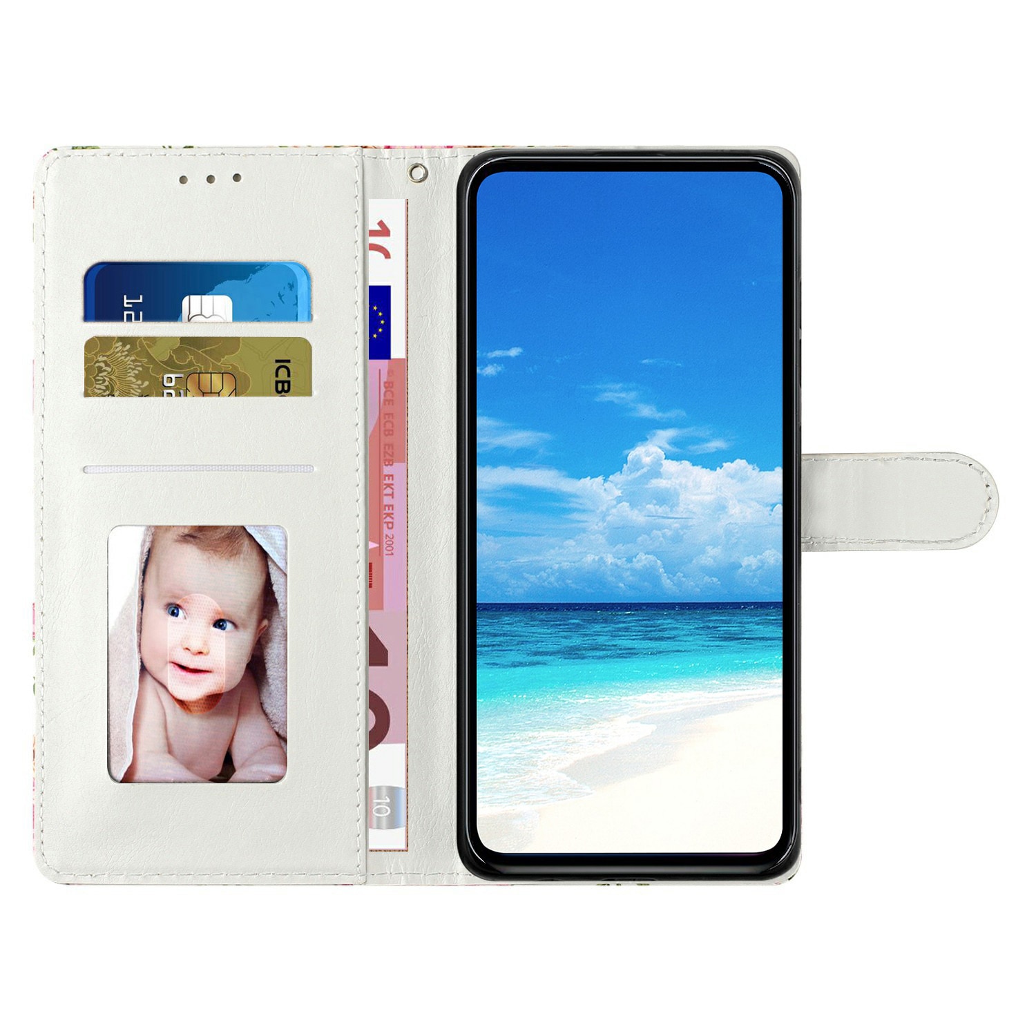 Xiaomi Redmi 15C Wallet Book Cover Blue Butterflies