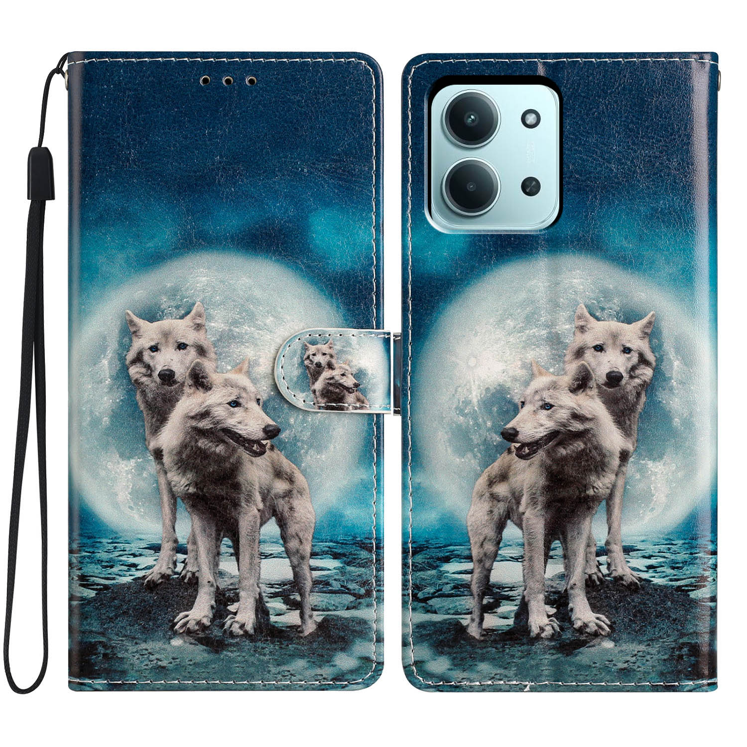 Xiaomi Redmi 15C Wallet Book Cover Wolves