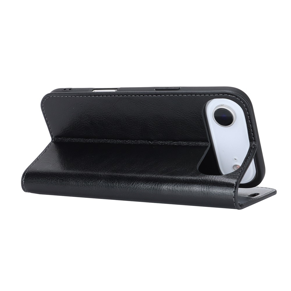 iPhone 17 Air Genuine Leather Wallet Case Black