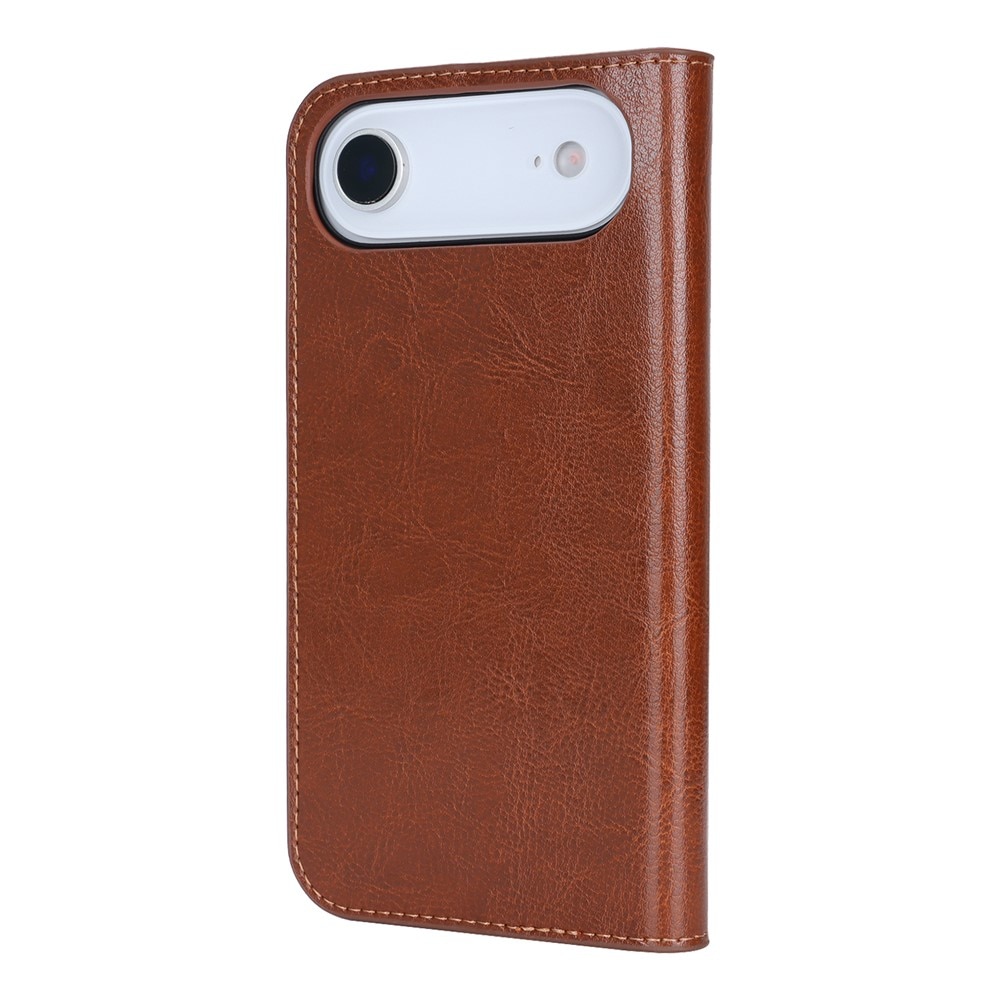 iPhone 17 Air Genuine Leather Wallet Case Black