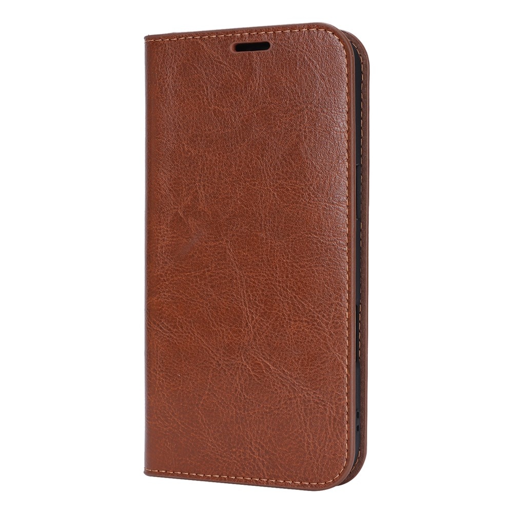 iPhone 17 Air Genuine Leather Wallet Case Black