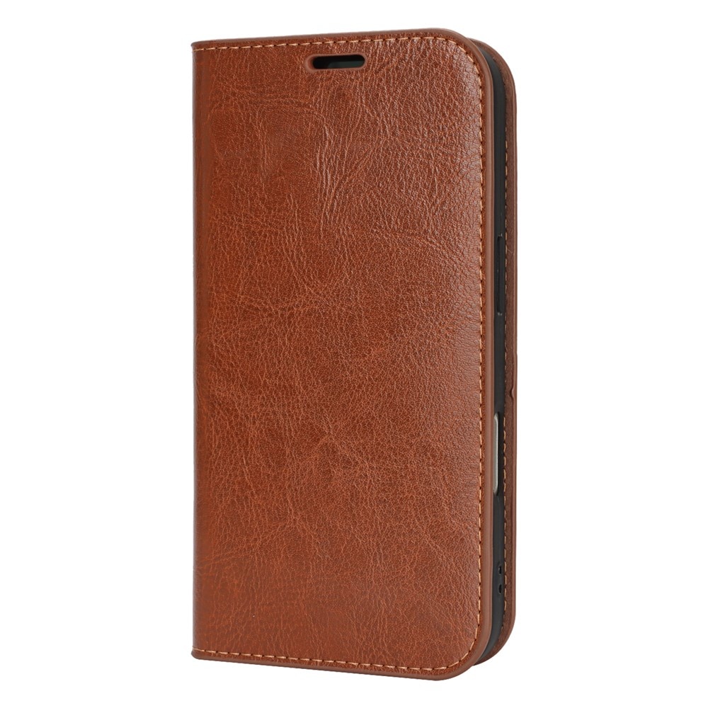 iPhone 17 Pro Genuine Leather Wallet Case Brown