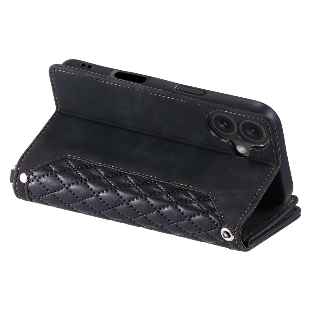 iPhone 17 Wallet/Purse Quilted Black