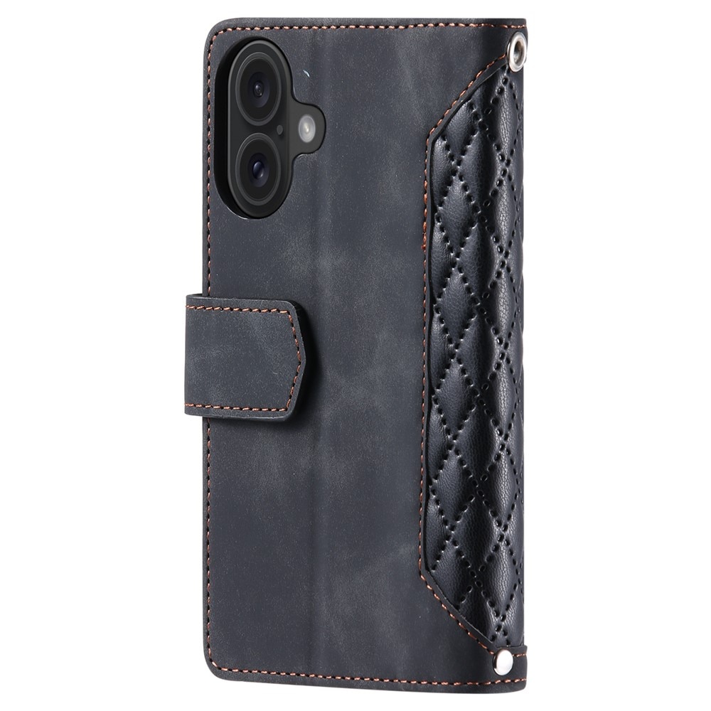 iPhone 17 Wallet/Purse Quilted Black