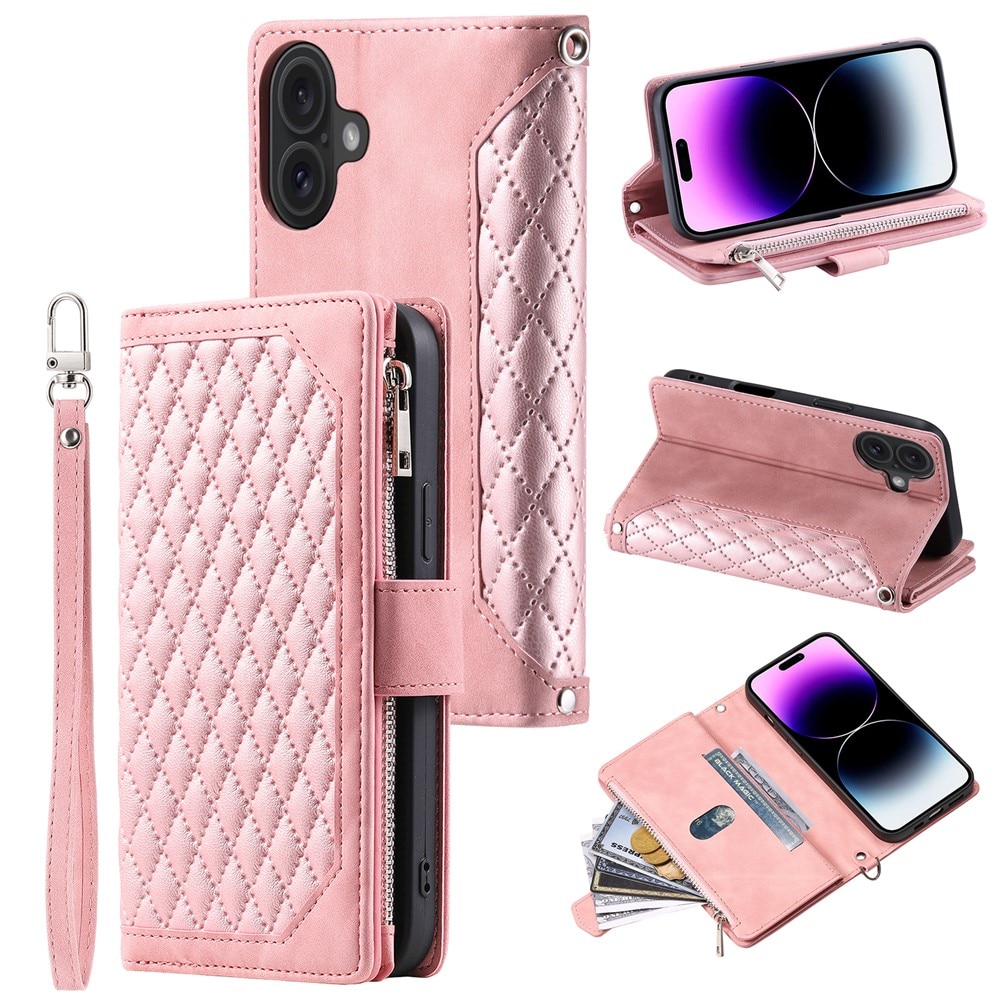 iPhone 17 Wallet/Purse Quilted Pink