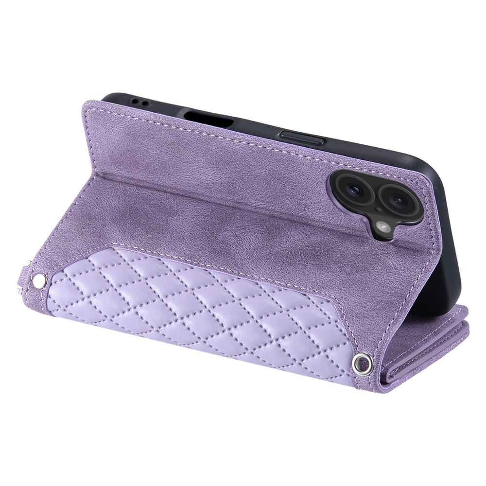 iPhone 17 Wallet/Purse Quilted Purple
