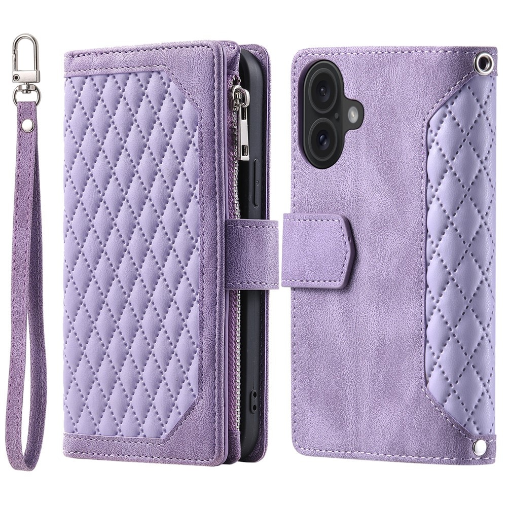iPhone 17 Wallet/Purse Quilted Purple