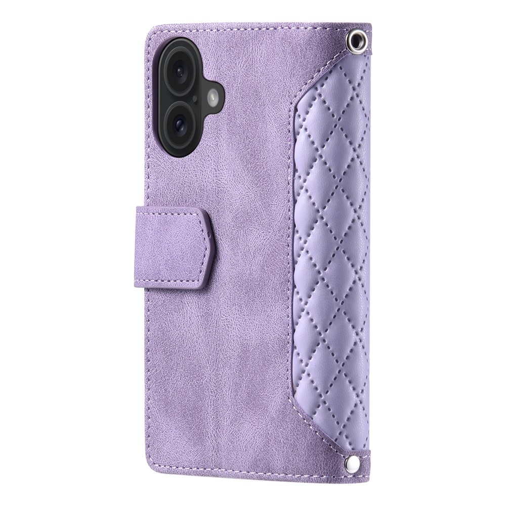 iPhone 17 Wallet/Purse Quilted Purple