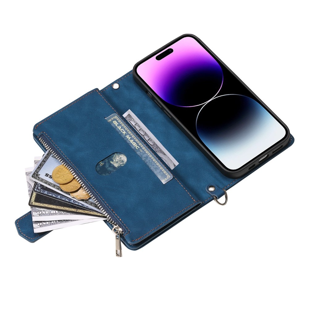 iPhone 17 Wallet/Purse Quilted Blue