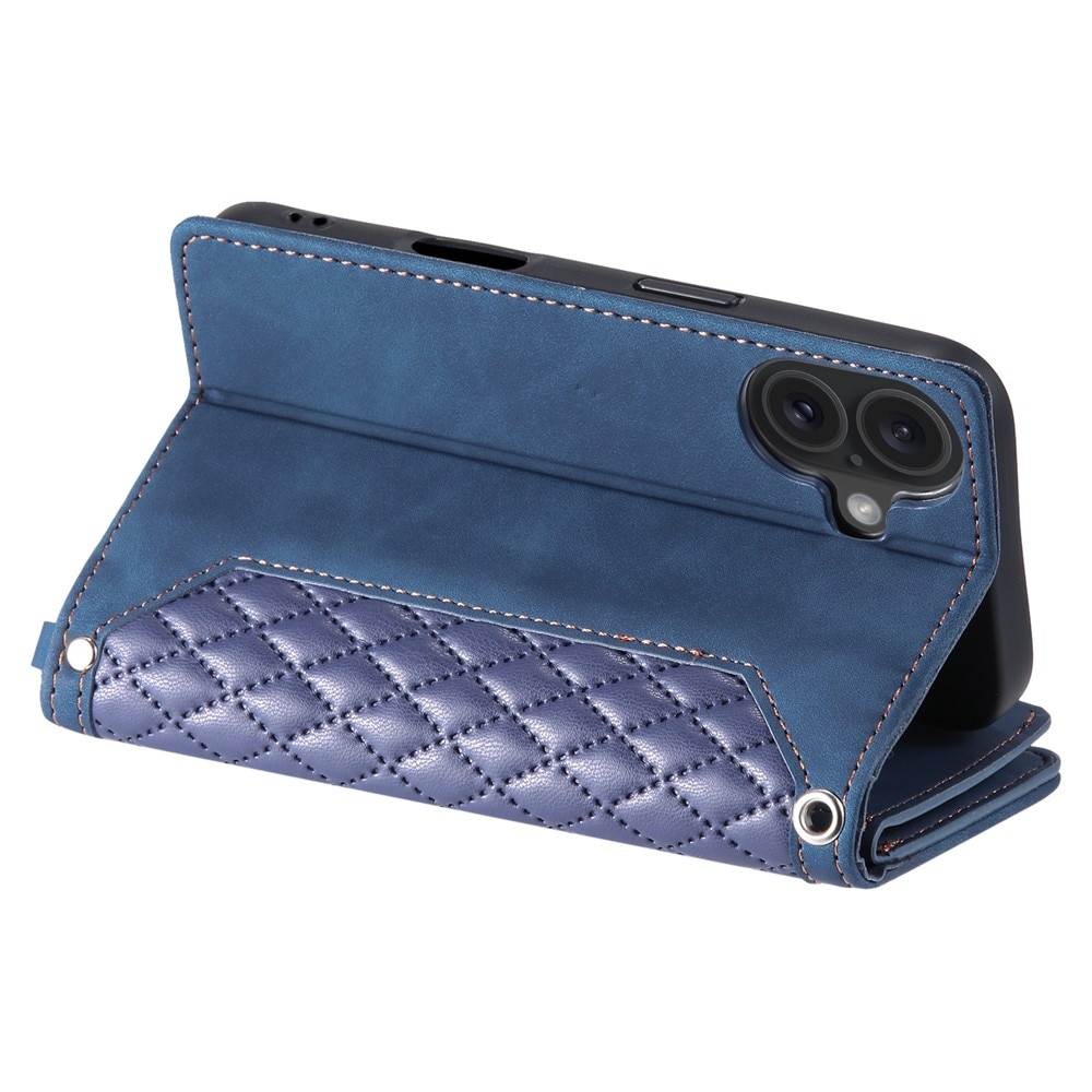 iPhone 17 Wallet/Purse Quilted Blue