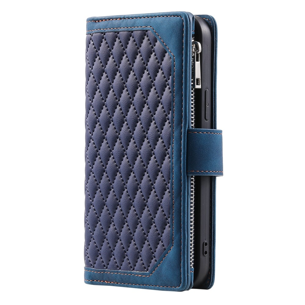 iPhone 17 Wallet/Purse Quilted Blue