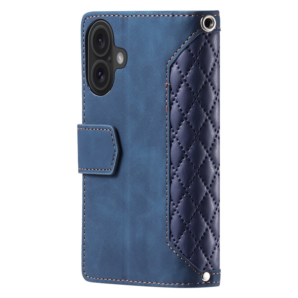 iPhone 17 Wallet/Purse Quilted Blue