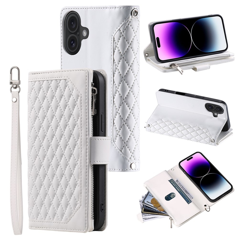 iPhone 17 Wallet/Purse Quilted White