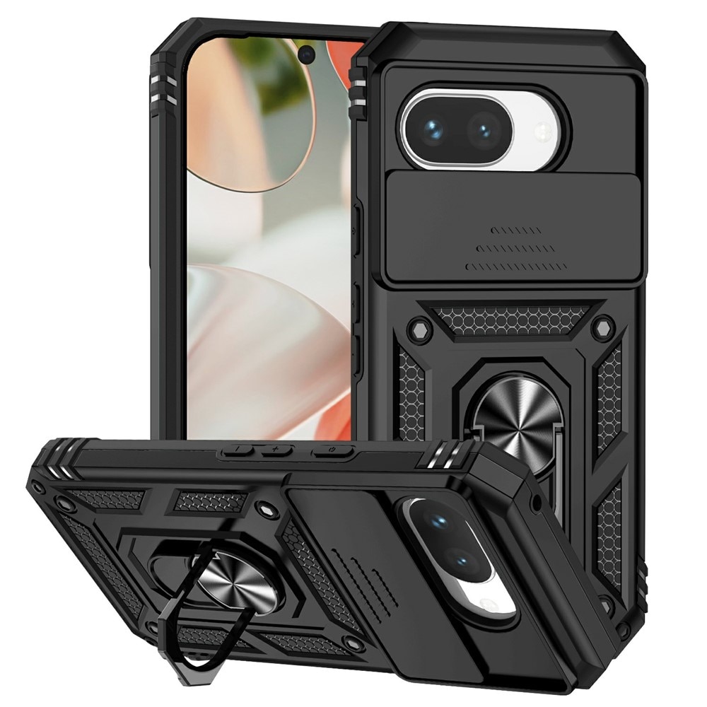 Google Pixel 9a Hybrid Case Tech Ring w. Camera Protector Black
