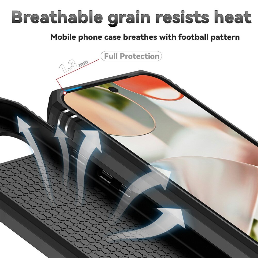 Google Pixel 9a Hybrid Case Tech Ring w. Camera Protector Black