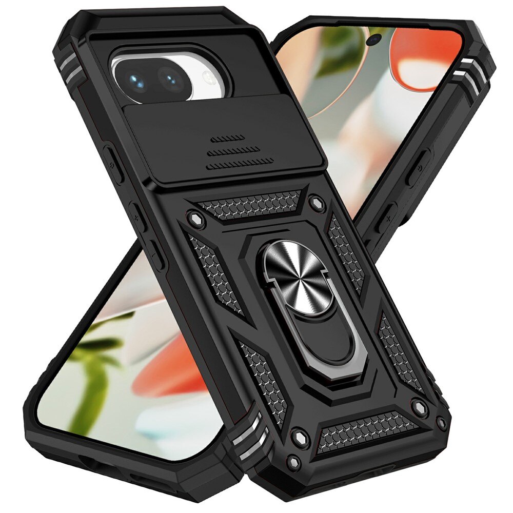 Google Pixel 9a Hybrid Case Tech Ring w. Camera Protector Black