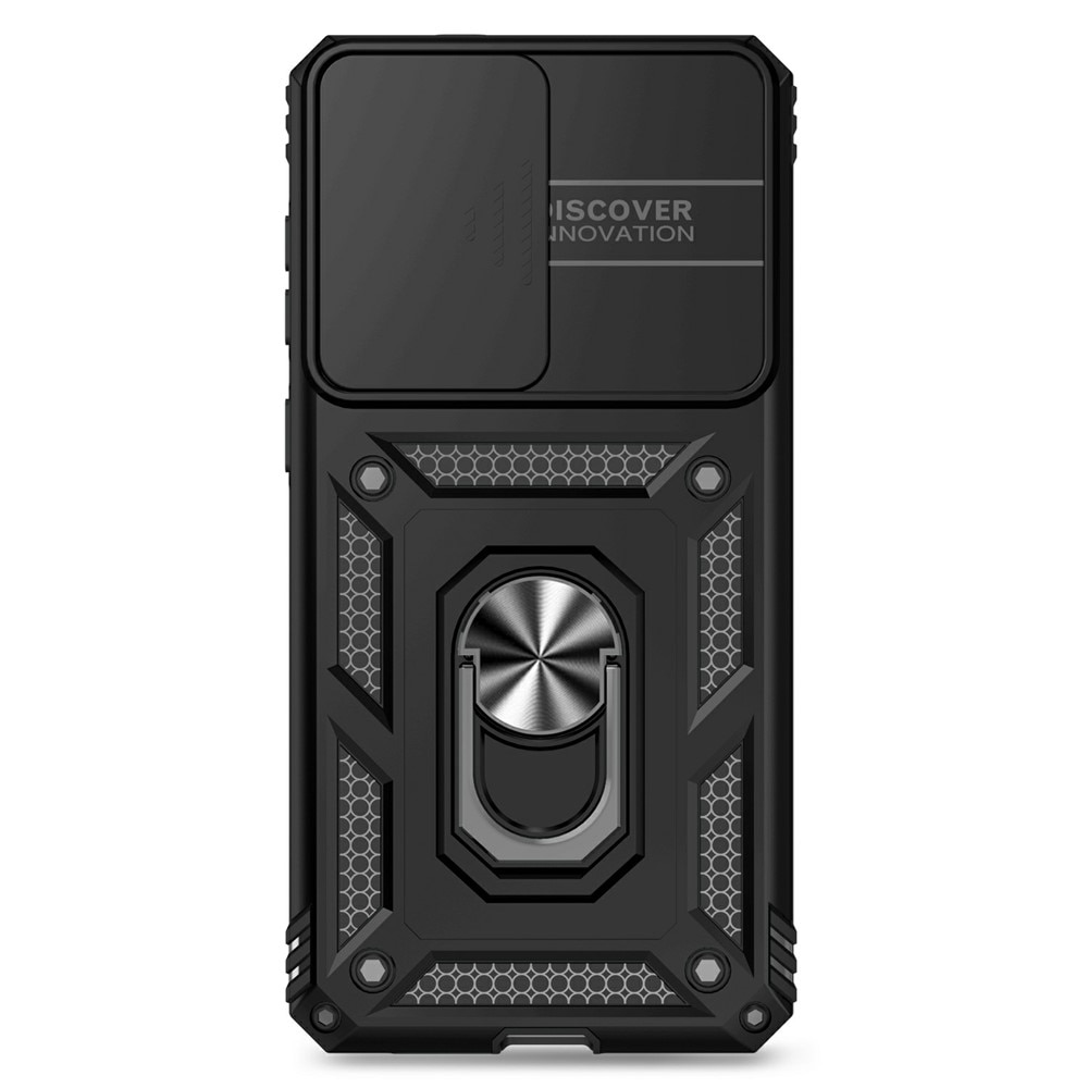 Samsung Galaxy S25 Edge Hybrid Case Tech Ring w. Camera Protector Black