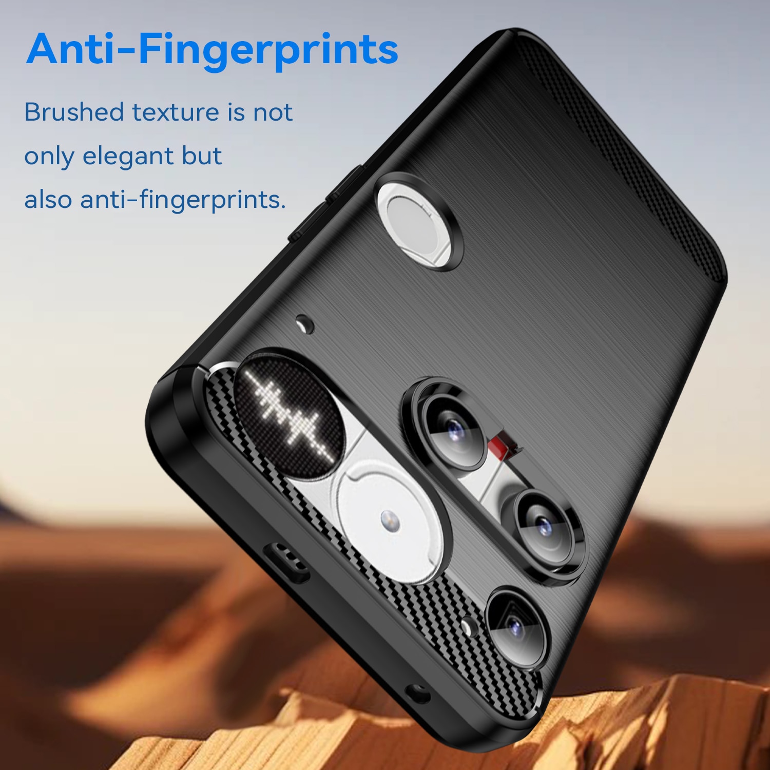 Nothing Phone 3 Brushed TPU Case Black