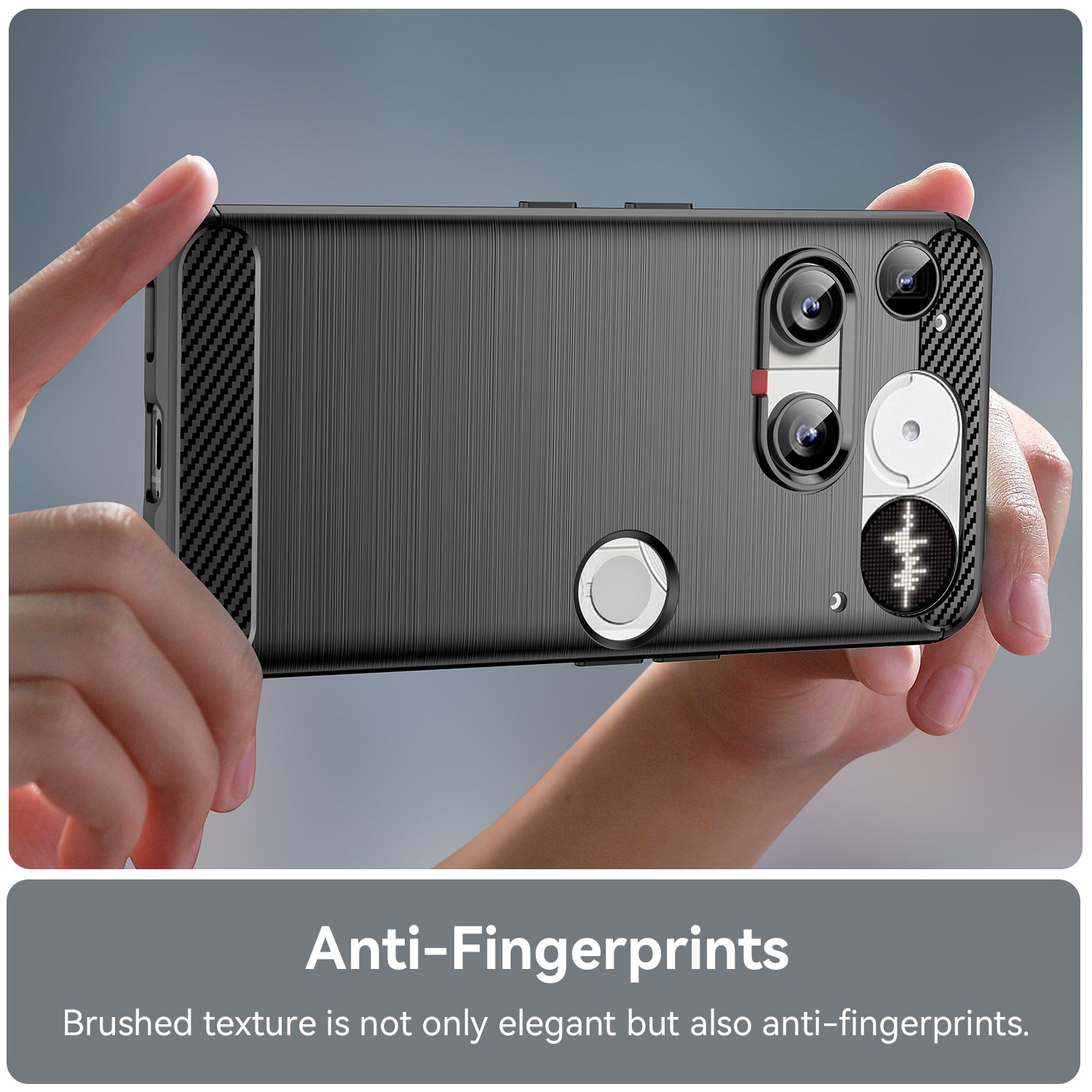 Nothing Phone 3 Brushed TPU Case Black