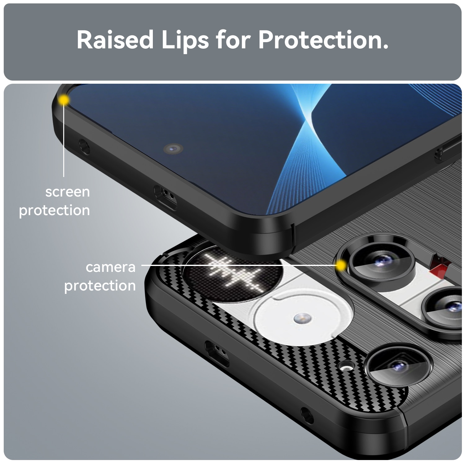 Nothing Phone 3 Brushed TPU Case Black