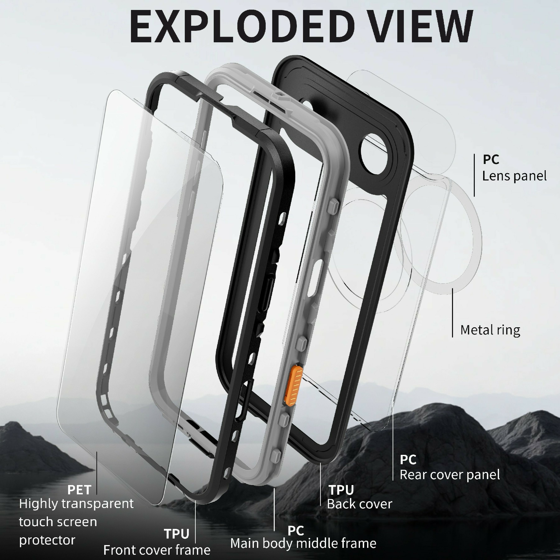 iPhone 17 Air Waterproof Case Transparent