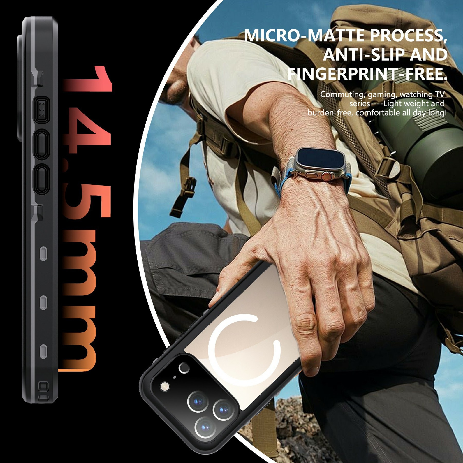 iPhone 17 Pro Waterproof Case Transparent