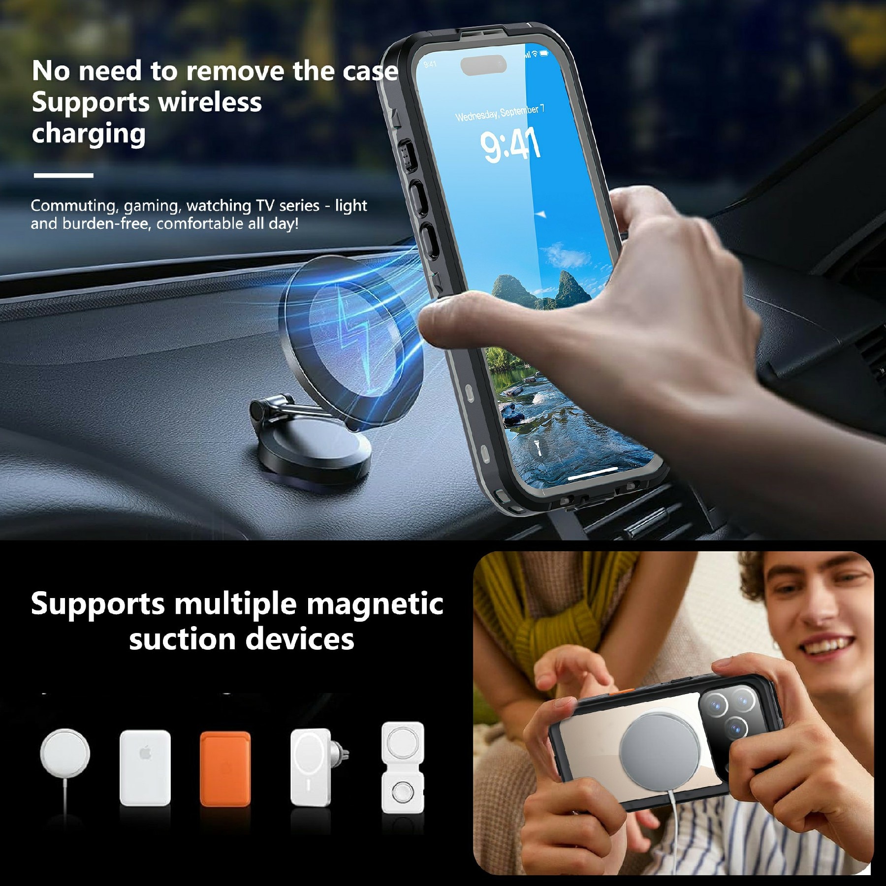 iPhone 17 Pro Waterproof Case Transparent
