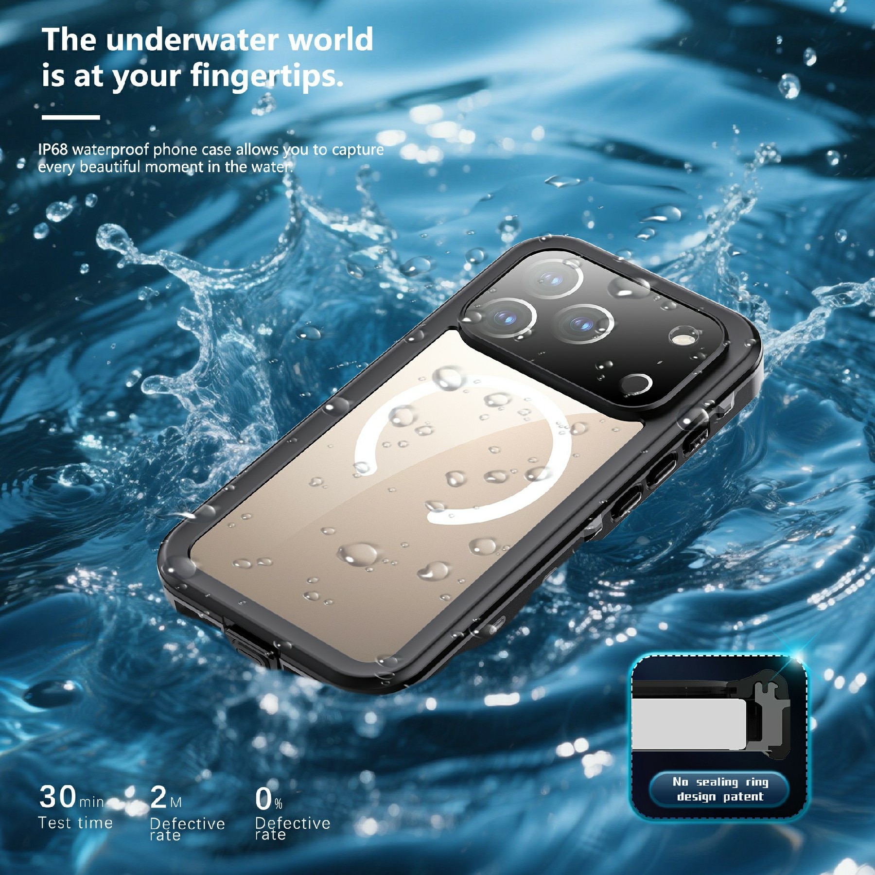 iPhone 17 Pro Waterproof Case Transparent