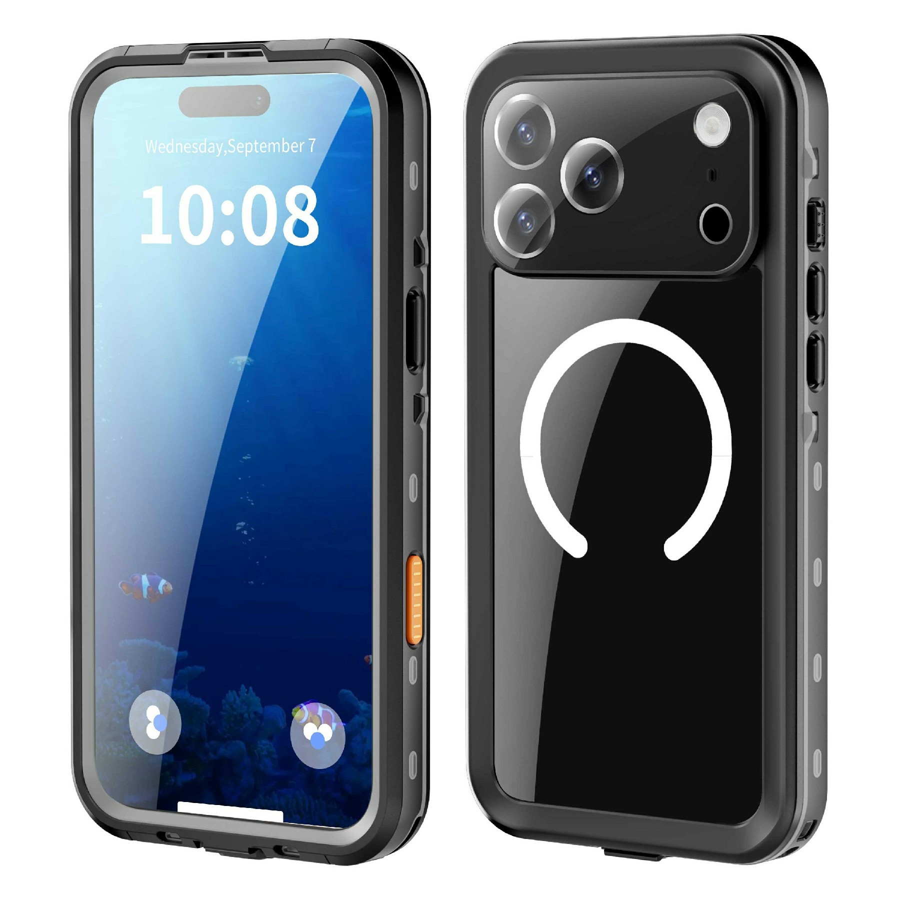 iPhone 17 Pro Max Waterproof Case Transparent