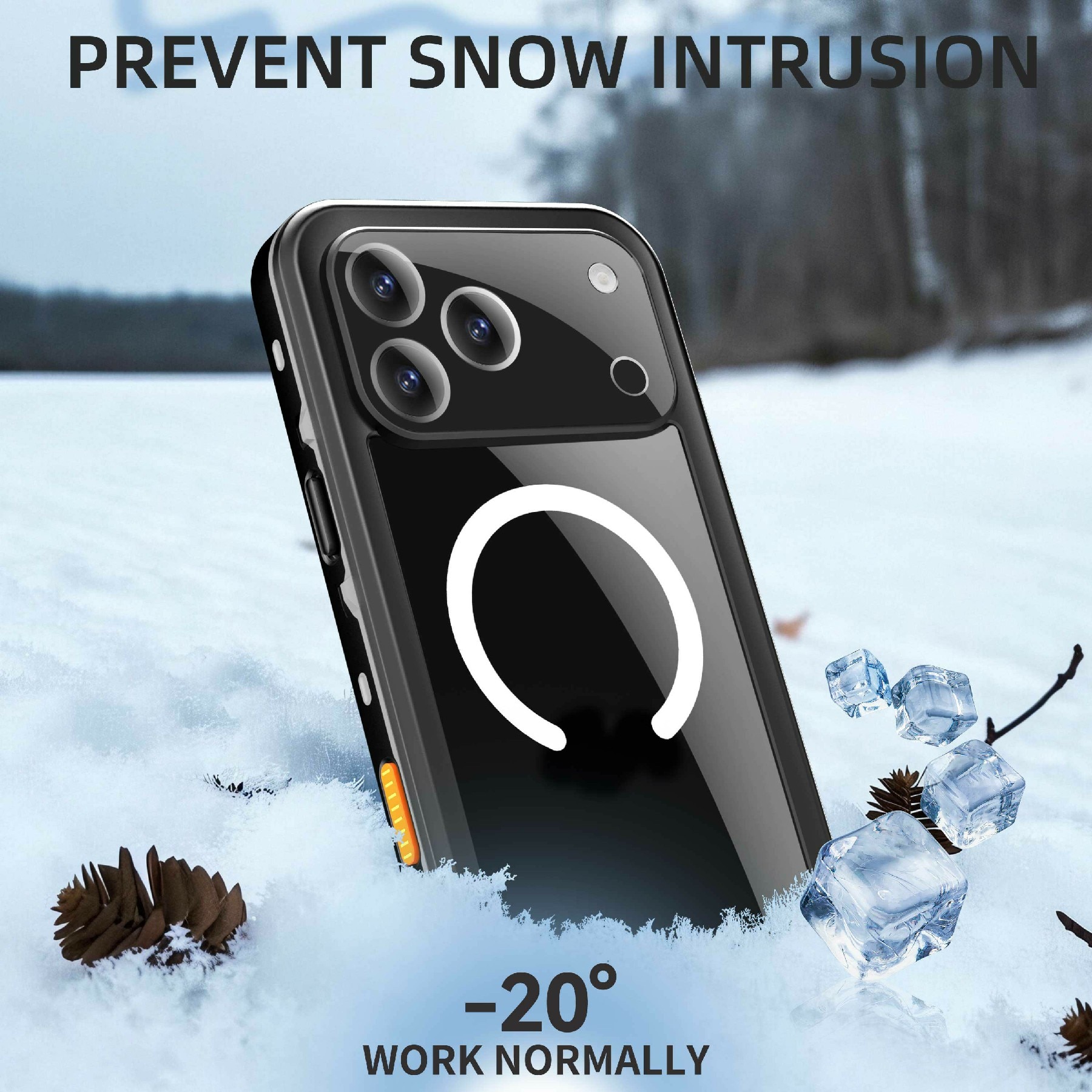 iPhone 17 Pro Max Waterproof Case Transparent