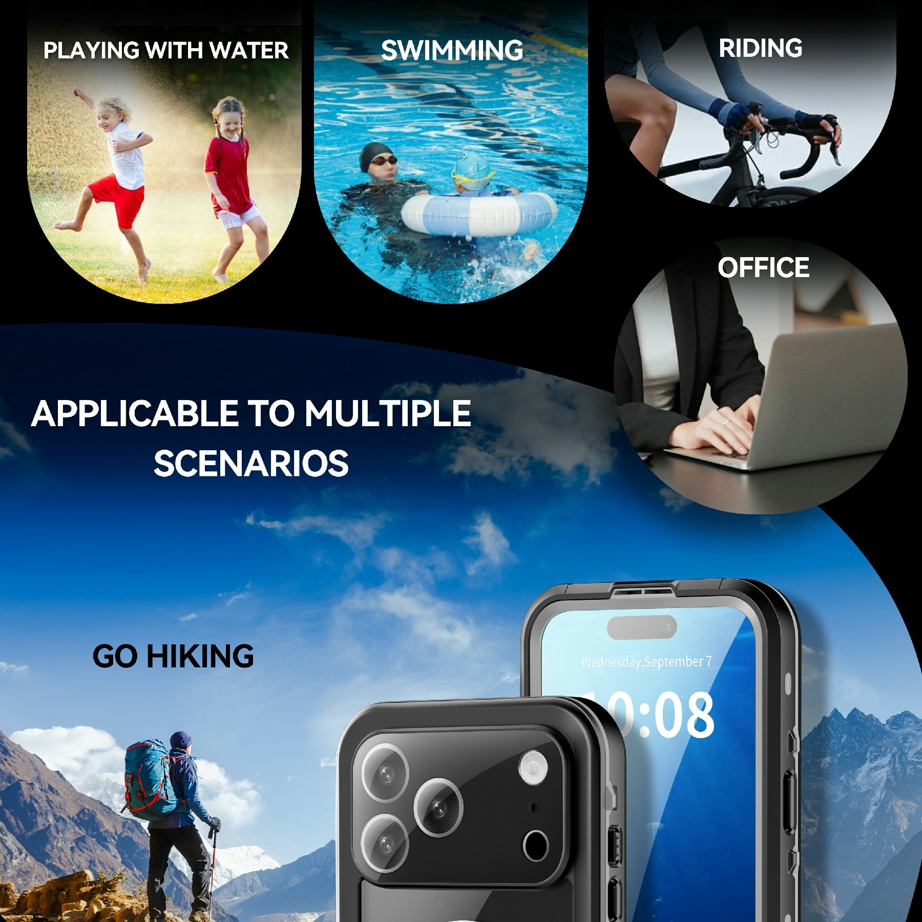 iPhone 17 Pro Max Waterproof Case Transparent
