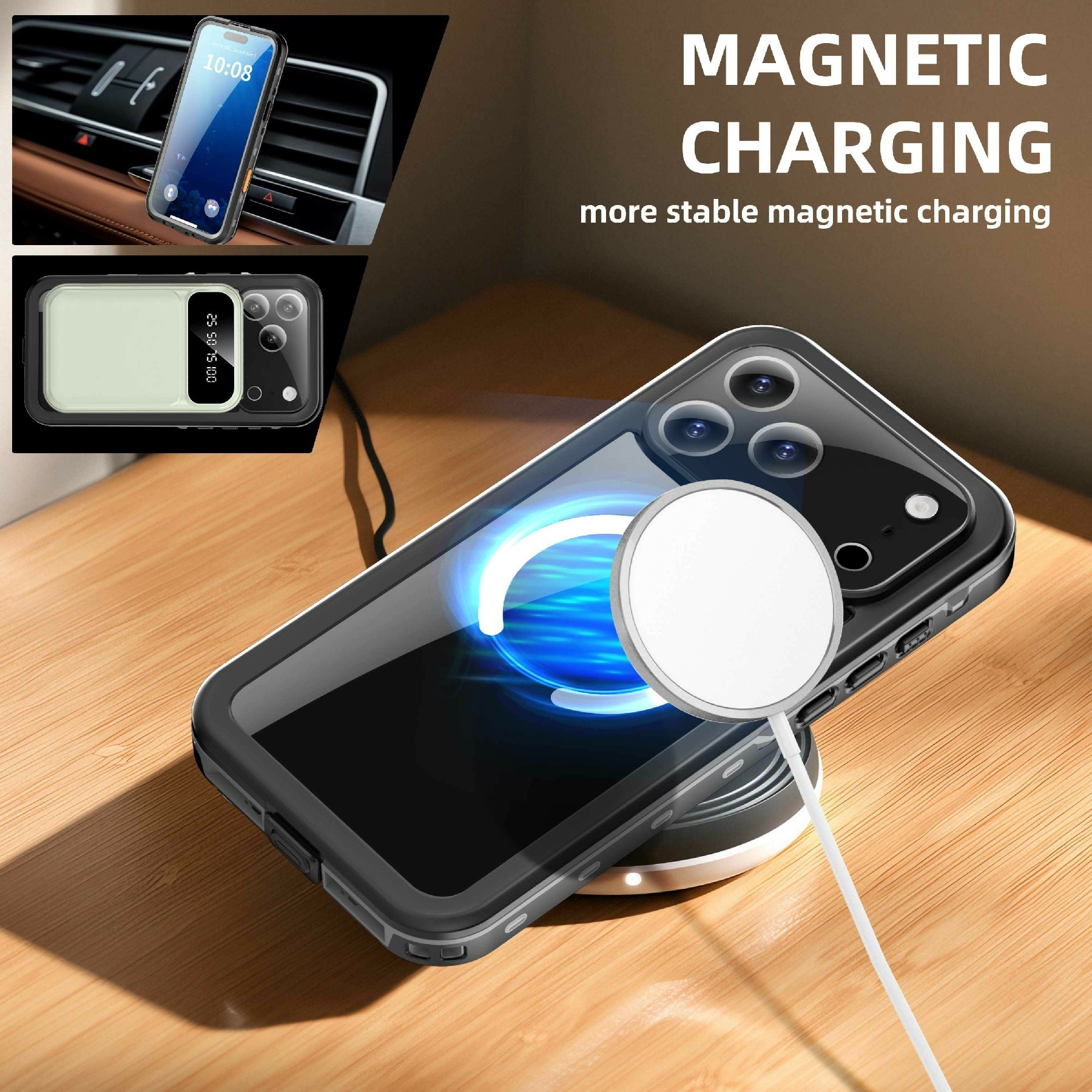 iPhone 17 Pro Max Waterproof Case Transparent