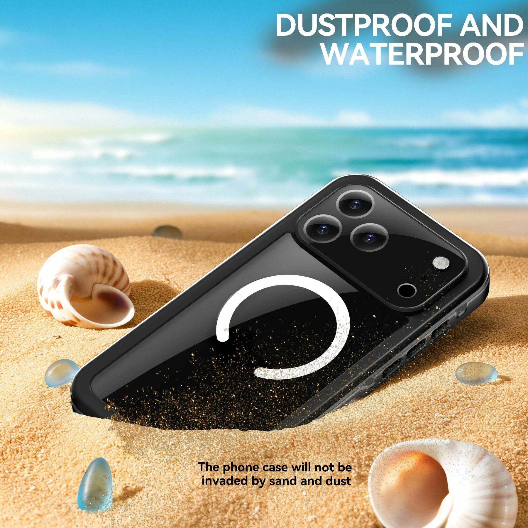 iPhone 17 Pro Max Waterproof Case Transparent