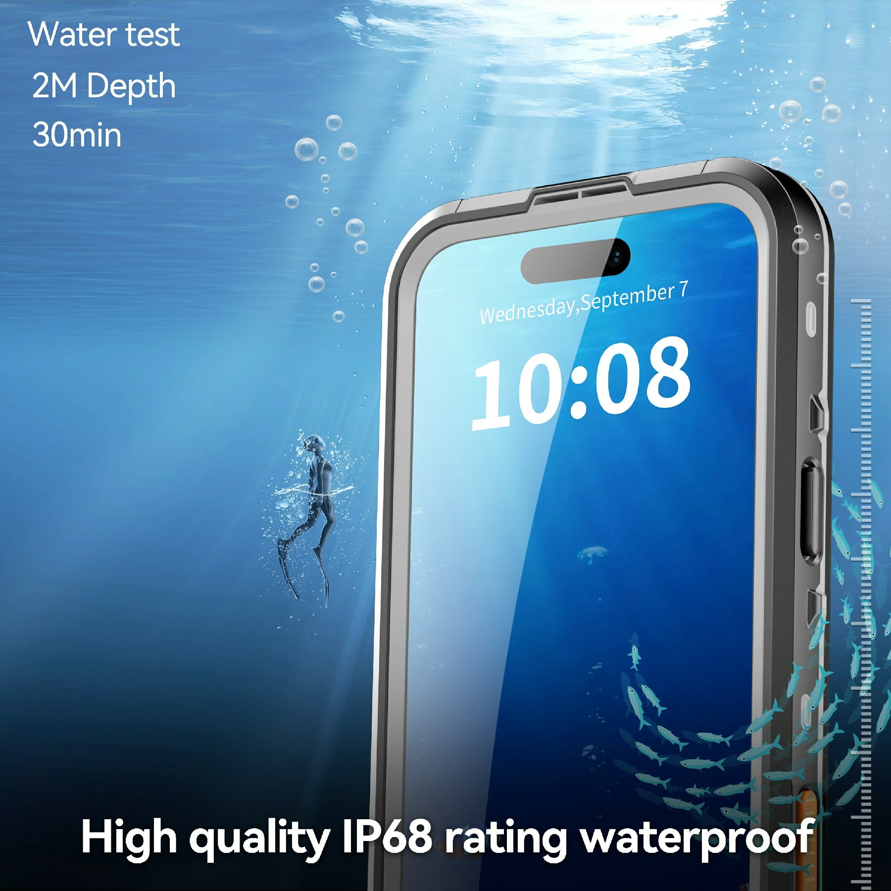 iPhone 17 Pro Max Waterproof Case Transparent