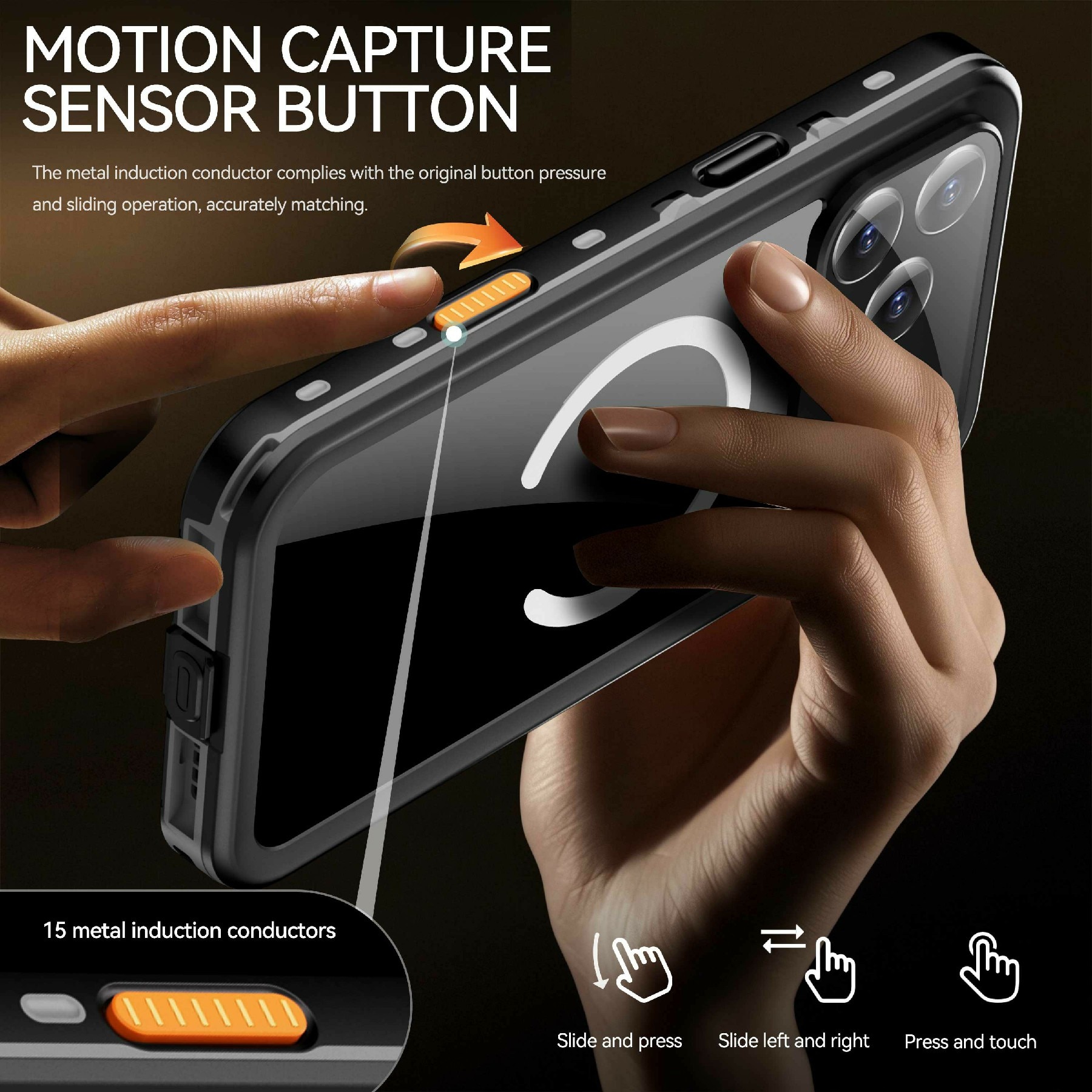 iPhone 17 Pro Max Waterproof Case Transparent