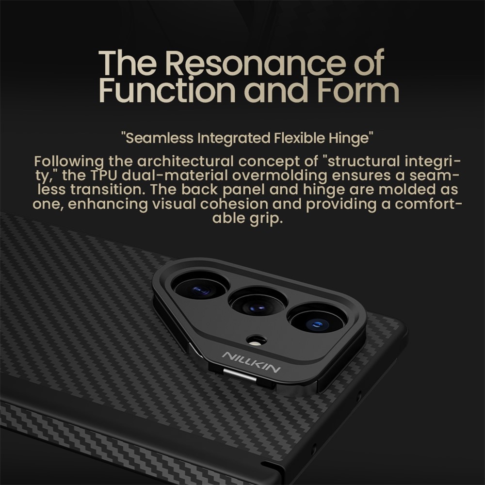 Samsung Galaxy Z Fold 7 Aramid LensWing MagSafe Case Black