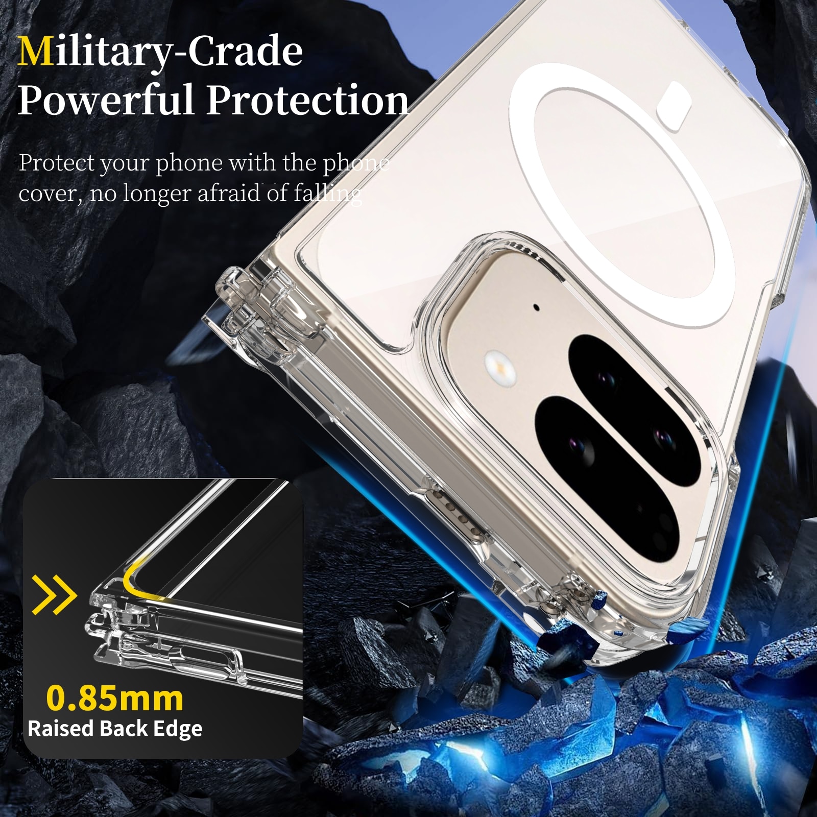 Hybrid Case MagSafe Google Pixel 10 Pro Fold Transparent