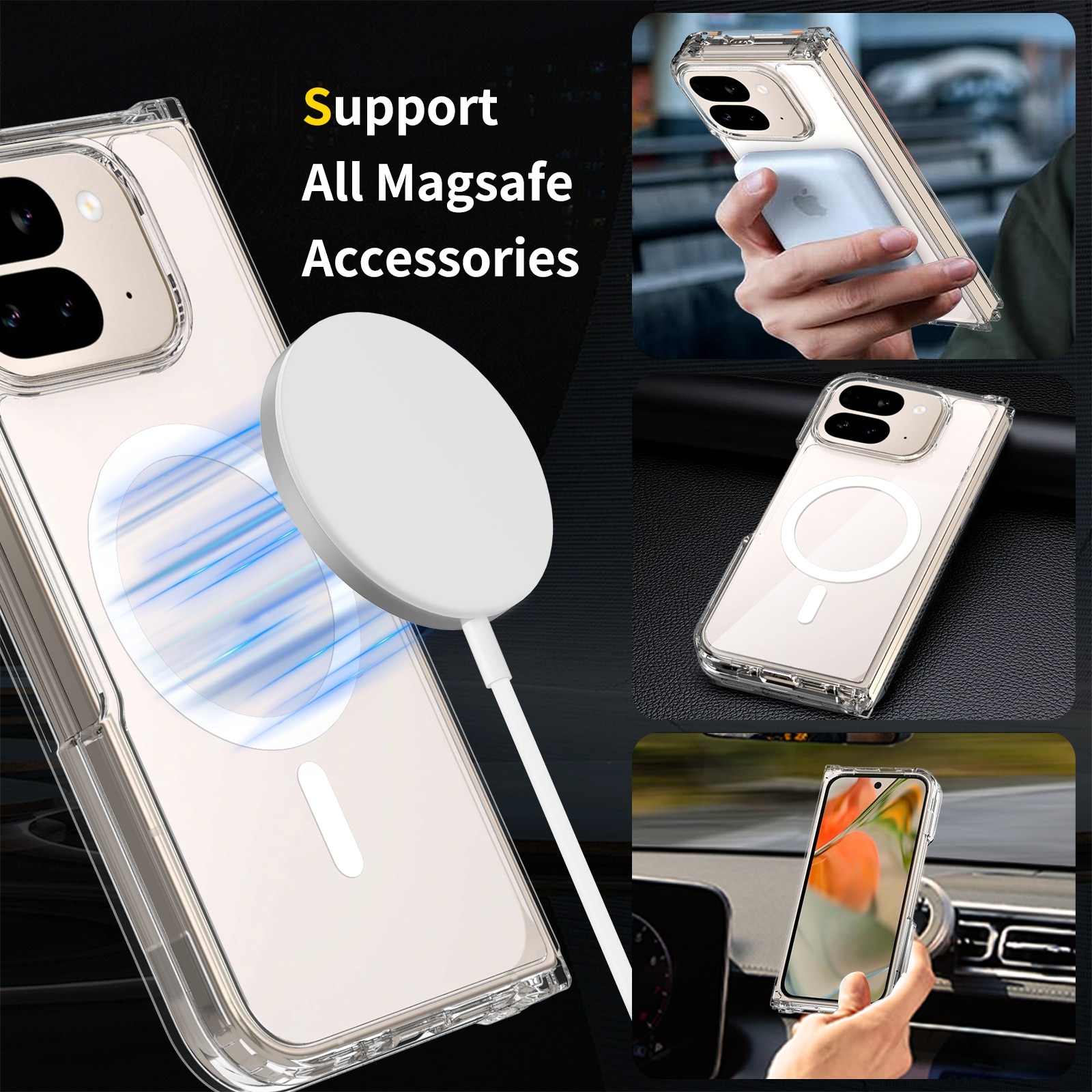 Hybrid Case MagSafe Google Pixel 10 Pro Fold Transparent