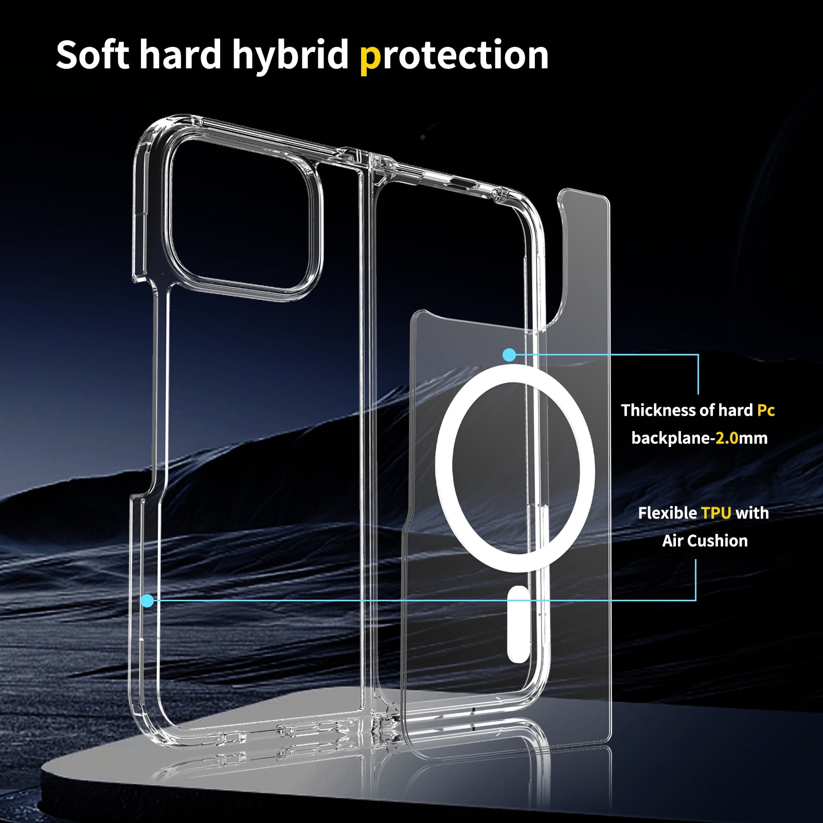 Hybrid Case MagSafe Google Pixel 10 Pro Fold Transparent