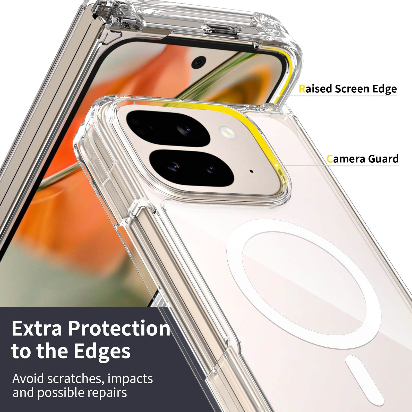Hybrid Case MagSafe Google Pixel 10 Pro Fold Transparent