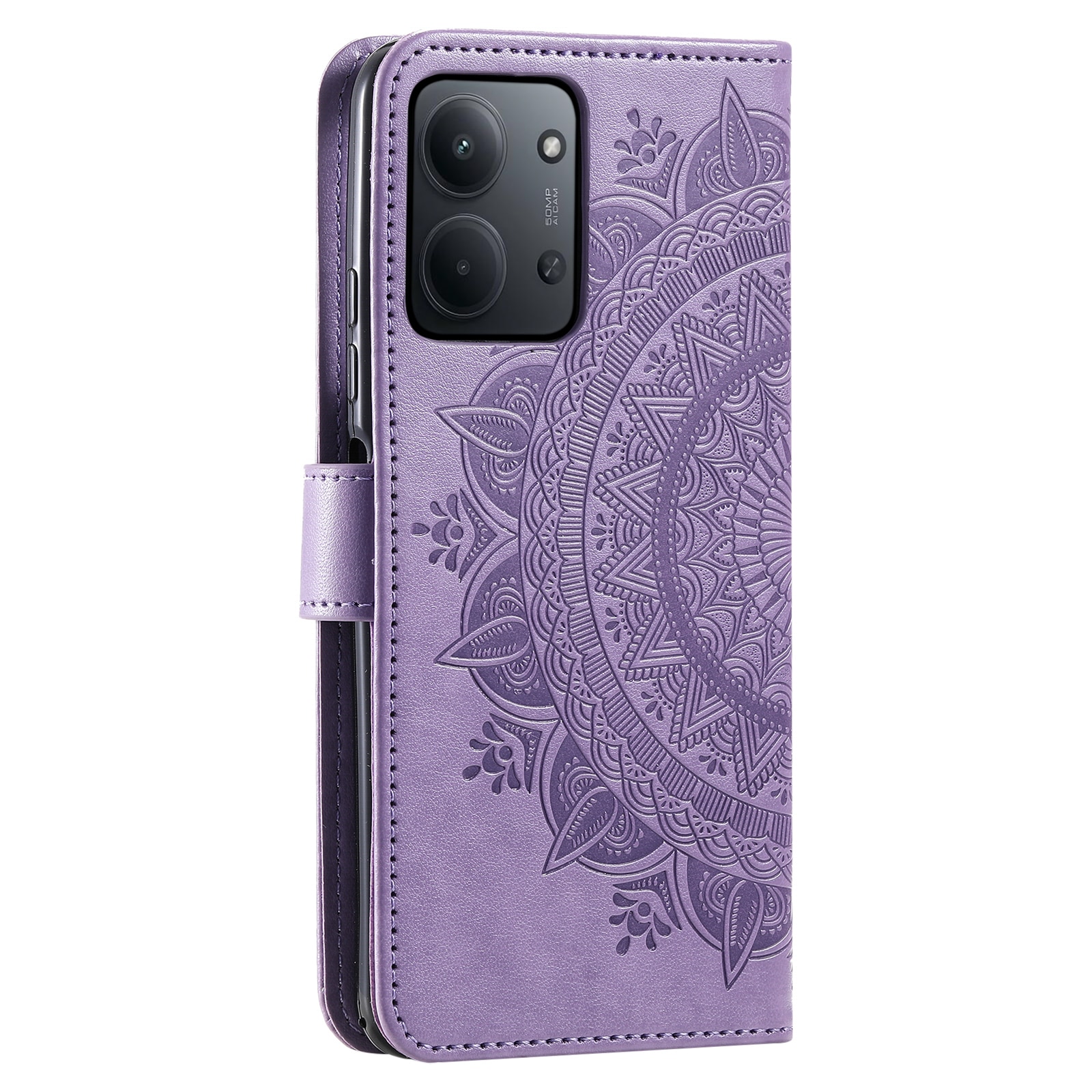 Xiaomi Redmi 15C Leather Cover Mandala Purple