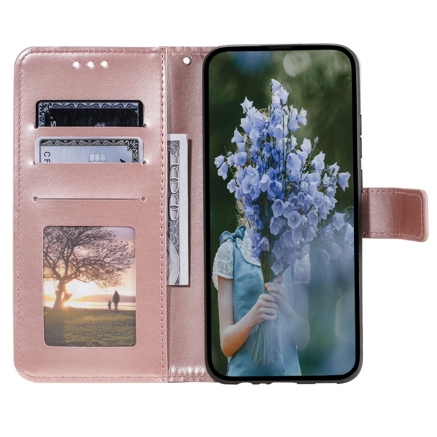 Xiaomi Redmi 15C Leather Cover Mandala Rose Gold