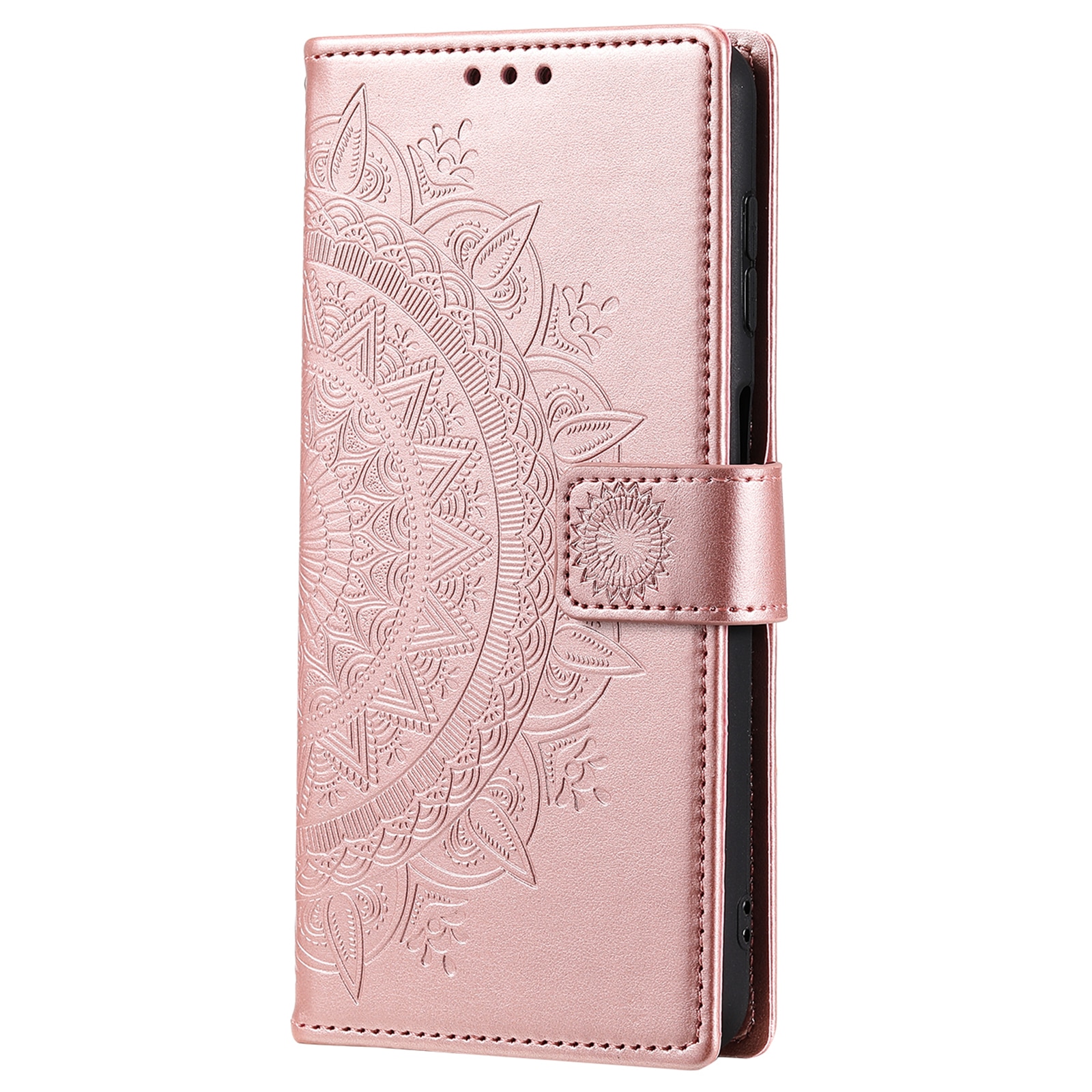 Xiaomi Redmi 15C Leather Cover Mandala Rose Gold